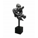 Sculpture Design en Résine : Mère et Enfant. Collection Passion, H 45 cm