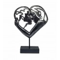 Sculpture Design Résine : A Coeur perdu, Collection Passion, H 35 cm