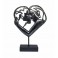 Sculpture Design Résine : A Coeur perdu, Collection Passion, H 35 cm