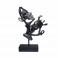 Sculpture Design Grise Résine : Le Baiser II, Collection Passion, H 41 cm