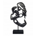 Sculpture Design en Résine : Couple & Enlacement. Collection Passion, H 41 cm