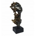 Sculpture Design : Femme Florale et Papillons, Collection Passion, H 32 cm
