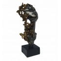 Sculpture Design : Femme, Fleurs et Papillons, Collection Passion, H 32 cm