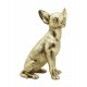 Statuette Chien XL : Le Bouledogue, Finition Argent, H 62 cm