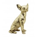 Statuette Chien XL : Le Bouledogue, Finition Argent, H 62 cm