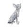 Statuette Chien : Le Chihuahua, Collection Perles d'argent, H 26 cm