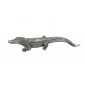 Statuette Crocodile Design, Real Silver, L 55 cm