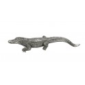 Statuette Crocodile Design L, Finitions Grises, L 55 cm