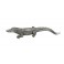 Statuette Crocodile Design, Real Silver, L 55 cm