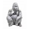 Statuette Gorille Design, Finition Jaune laqué, H 41 cm