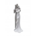 Statuette Design Couple & Enfants, Collection White Love, H 30 cm