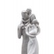 Statuette Design Couple & Enfants, Collection White Love, H 30 cm