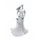 Statuette Design Couple et Enfants, Collection White Love, H 39 cm