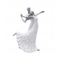 Statuette Design Couple Dansant, Collection White Love, H 29 cm