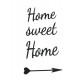 Déco métal Murale : Home Sweet Home, Noir, H 148 cm