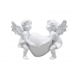 Déco en Résine : Anges & Cœur, L 20 cm