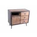 Chiffonnier industriel en bois et métal, Collection KEPLER. L 90 cm