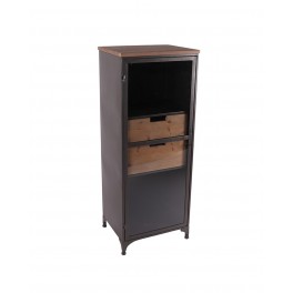 Vaisselier industriel en bois et métal, Collection KEPLER. H 131 cm