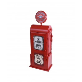 Meuble Vintage style Station Essence, Rouge. H 133 cm