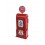 Meuble Vintage style Station Essence, Rouge. H 133 cm