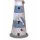 Thème Bord de mer : Phare décoratif en Bois, H 50 cm