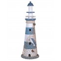 Thème Bord de mer : Phare décoratif en Bois, H 50 cm