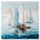 Tableau Moderne Voiliers : En Bleu et Marine, H 100 cm