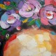 Tableau moderne Femme : Femme Florale, H 100 cm