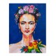 Tableau moderne Femme : Femme Florale, H 100 cm
