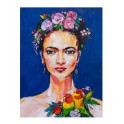 Tableau moderne Femme : Femme Florale, H 100 cm