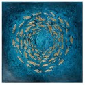 Tableau moderne Marine : Symphonie océane, H 81 cm