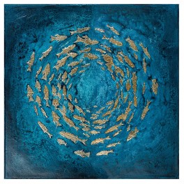 Tableau moderne Marine : Symphonie océane, H 81 cm