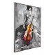Tableau Musique Design : Contrebasse au féminin, H 100 cm