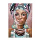 Tableau Peinture Femme : Afro en Couleurs, H 100 cm