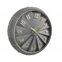 Horloge Murale industrielle : Moteur d'avion et Ailettes, H 63 cm