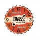 Horloge Capsule, Modèle Coffee orange, H 33 cm