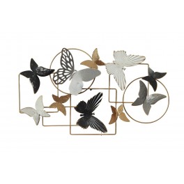 Décoration murale : Dix Papillons en Géométrie, L 67 cm