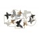Décoration murale : Dix Papillons en Géométrie, L 67 cm