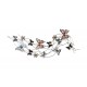 Décoration murale : Papillons et Fleurs, L 111 cm