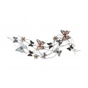 Décoration murale : Papillons et Fleurs, L 111 cm
