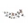 Décoration murale : Papillons et Fleurs, L 111 cm