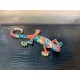 Déco Murale : Set 2 lézards Multicolores, Coll Zanzibar 2, H 26 cm