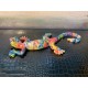 Déco Murale : Set 2 lézards Multicolores, Coll Zanzibar 2, H 26 cm