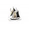 Déco murale en Métal : Bateau à Voiles sur Vagues, H 83 cm