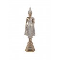 Statuette Bouddha Debout sur Socle : Modèle White & Gold, H 48 cm