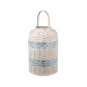 Lanterne en Bambou et Métal, Collection Zen. H 44 cm
