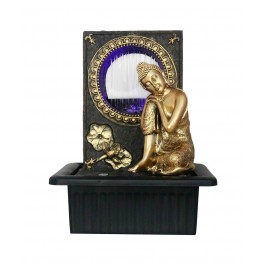 Fontaine intérieure : Bouddha Doré, Zentrends, H 26 cm