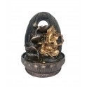 Fontaine intérieure : Ganesh Doré et 3 vasques, Zentrends. H 28 cm