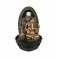 Fontaine intérieure L : Ganesh Doré et 3 vasques, Zentrends. H 39 cm