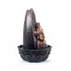 Fontaine intérieure : Bouddha 4 Vasques, Coll. Zentrends, 40 H cm